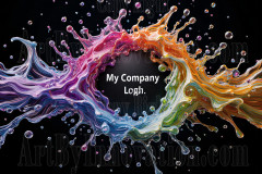 Logo Colored Water Dynamic: Amazing Digital Graphics Art Collection