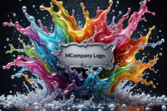 Logo Colored Water Dynamic: Amazing Digital Graphics Art Collection