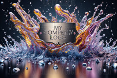 Logo Colored Water Dynamic: Amazing Digital Graphics Art Collection