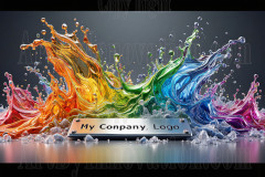 Logo Colored Water Dynamic: Amazing Digital Graphics Art Collection