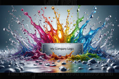 Logo Colored Water Dynamic: Amazing Digital Graphics Art Collection