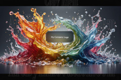 Logo Colored Water Dynamic: Amazing Digital Graphics Art Collection