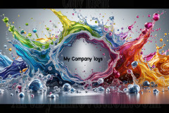 Logo Colored Water Dynamic: Amazing Digital Graphics Art Collection