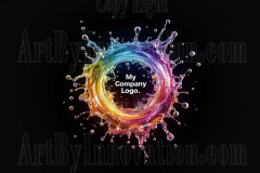 Logo Colored Water Dynamic: Amazing Digital Graphics Art Collection