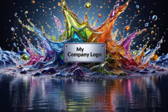 Logo Colored Water Dynamic: Amazing Digital Graphics Art Collection