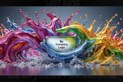 Logo Colored Water Dynamic: Amazing Digital Graphics Art Collection