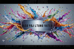 Logo Colored Water Dynamic: Amazing Digital Graphics Art Collection