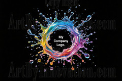 Logo Colored Water Dynamic: Amazing Digital Graphics Art Collection