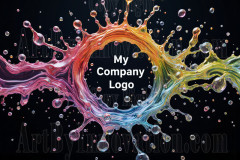 Logo Colored Water Dynamic: Amazing Digital Graphics Art Collection