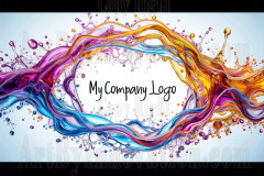 Logo Colored Water Dynamic: Amazing Digital Graphics Art Collection