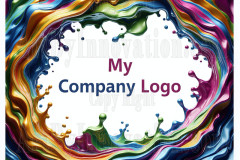 Logo Colored Water Dynamic: Amazing Digital Graphics Art Collection
