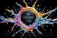 Logo Colored Water Dynamic: Amazing Digital Graphics Art Collection
