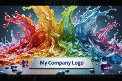 Logo Colored Water Dynamic: Amazing Digital Graphics Art Collection