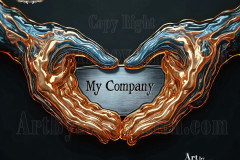 Logo Connecting Hands Dynamic: Amazing Digital Graphics Art Collection