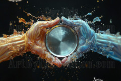 Logo Connecting Hands Dynamic: Amazing Digital Graphics Art Collection