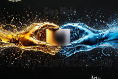 Logo Connecting Hands Dynamic: Amazing Digital Graphics Art Collection