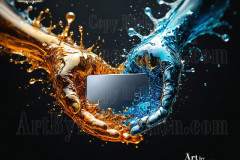 Logo Connecting Hands Dynamic: Amazing Digital Graphics Art Collection