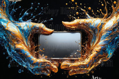 Logo Connecting Hands Dynamic: Amazing Digital Graphics Art Collection