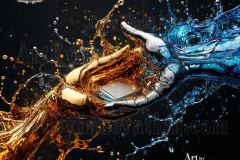 Logo Connecting Hands Dynamic: Amazing Digital Graphics Art Collection