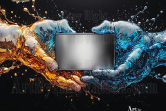 Logo Connecting Hands Dynamic: Amazing Digital Graphics Art Collection