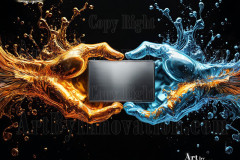 Logo Connecting Hands Dynamic: Amazing Digital Graphics Art Collection