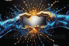 Logo Connecting Hands Dynamic: Amazing Digital Graphics Art Collection