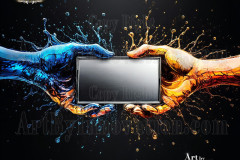 Logo Connecting Hands Dynamic: Amazing Digital Graphics Art Collection
