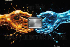 Logo Connecting Hands Dynamic: Amazing Digital Graphics Art Collection