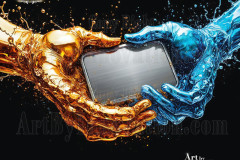 Logo Connecting Hands Dynamic: Amazing Digital Graphics Art Collection
