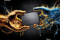 Logo Connecting Hands Dynamic: Amazing Digital Graphics Art Collection