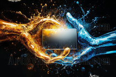 Logo Connecting Hands Dynamic: Amazing Digital Graphics Art Collection