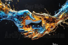 Logo Connecting Hands Dynamic: Amazing Digital Graphics Art Collection