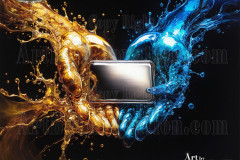 Logo Connecting Hands Dynamic: Amazing Digital Graphics Art Collection