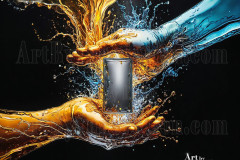 Logo Connecting Hands Dynamic: Amazing Digital Graphics Art Collection