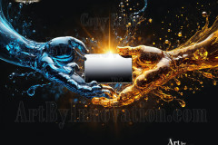 Logo Connecting Hands Dynamic: Amazing Digital Graphics Art Collection