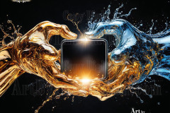 Logo Connecting Hands Dynamic: Amazing Digital Graphics Art Collection