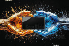 Logo Connecting Hands Dynamic: Amazing Digital Graphics Art Collection