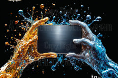 Logo Connecting Hands Dynamic: Amazing Digital Graphics Art Collection