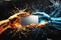 Logo Connecting Hands Dynamic: Amazing Digital Graphics Art Collection