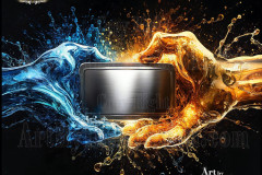 Logo Connecting Hands Dynamic: Amazing Digital Graphics Art Collection