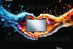 Logo Connecting Hands Dynamic: Amazing Digital Graphics Art Collection