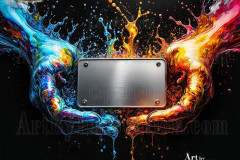 Logo Connecting Hands Dynamic: Amazing Digital Graphics Art Collection