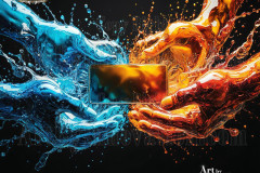 Logo Connecting Hands Dynamic: Amazing Digital Graphics Art Collection