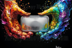 Logo Connecting Hands Dynamic: Amazing Digital Graphics Art Collection