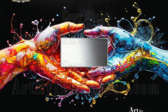 Logo Connecting Hands Dynamic: Amazing Digital Graphics Art Collection