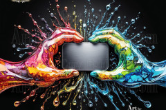 Logo Connecting Hands Dynamic: Amazing Digital Graphics Art Collection