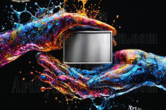 Logo Connecting Hands Dynamic: Amazing Digital Graphics Art Collection