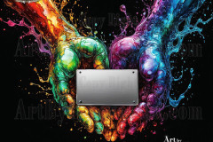 Logo Connecting Hands Dynamic: Amazing Digital Graphics Art Collection