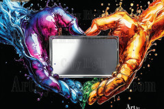 Logo Connecting Hands Dynamic: Amazing Digital Graphics Art Collection