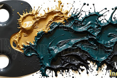 Logo Paint Strokes,Artist Specialized Design: Amazing Digital Graphics Art Collection